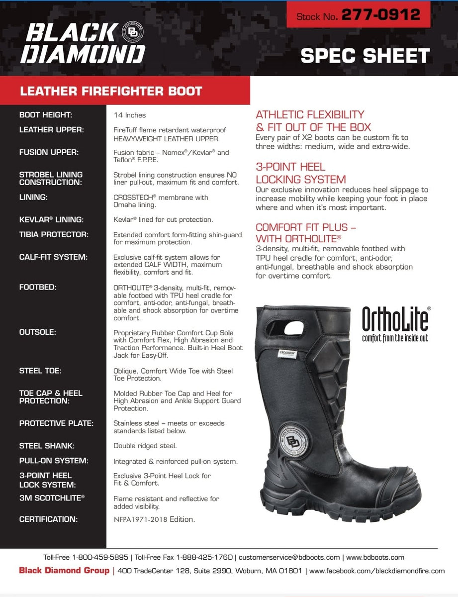 Leather fire boots on sale clearance