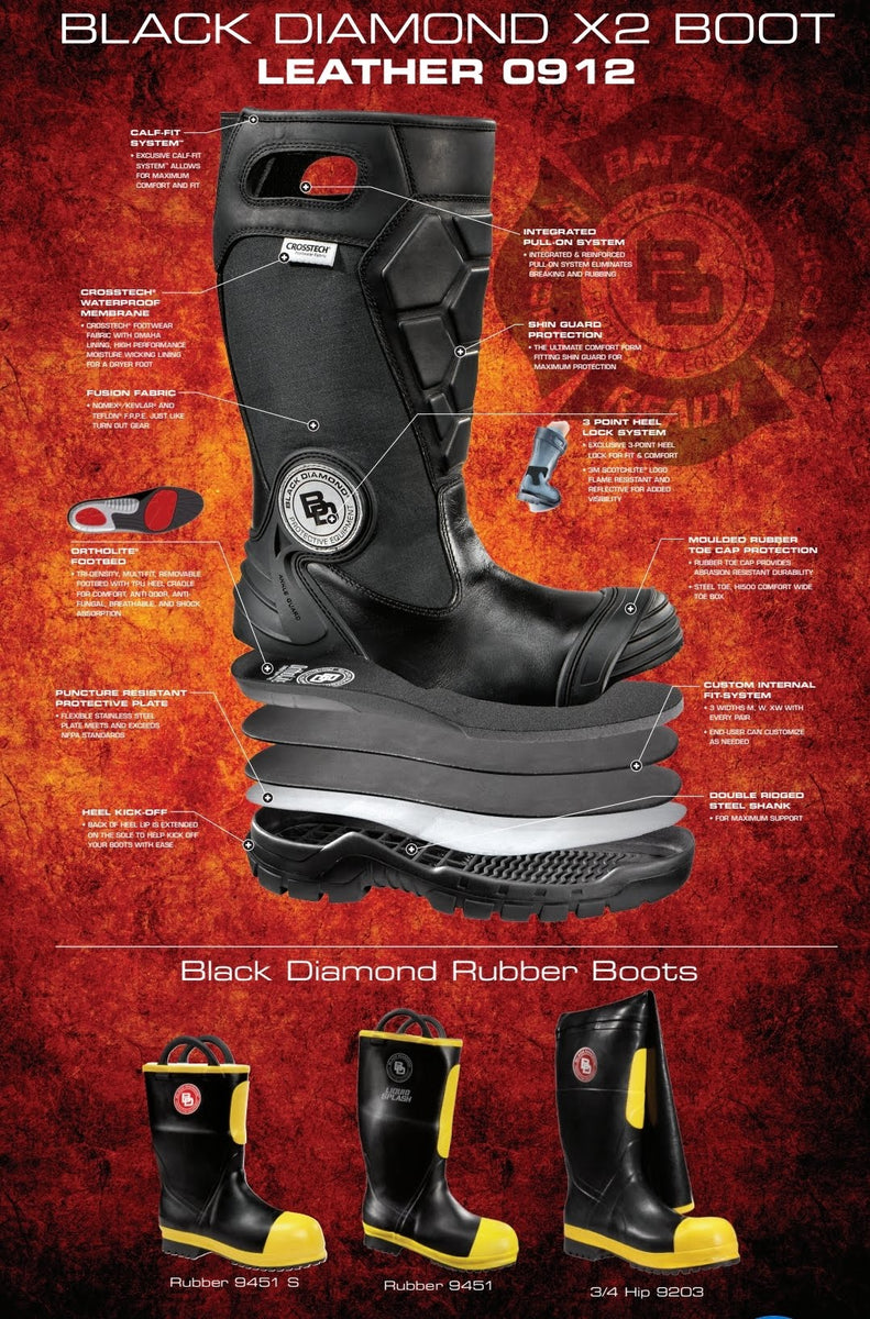 Black diamond x2 store leather fire boot