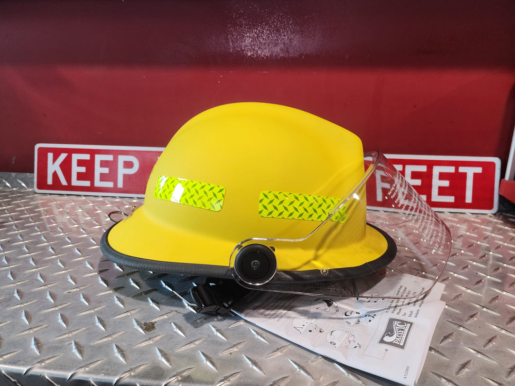 Pacific F6 Modern fire helmet w/face shield_Satin