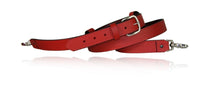 Load image into Gallery viewer, Leather Goods, Radio Strap (Red) w/ anti sway strap
