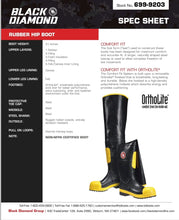 Load image into Gallery viewer, Black Diamond 3/4 Rubber hip boot
