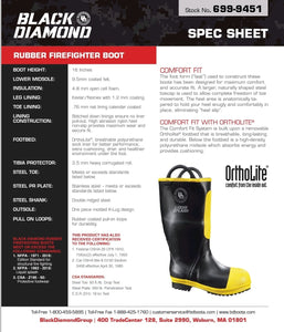 Black Diamond 16" Rubber boot.